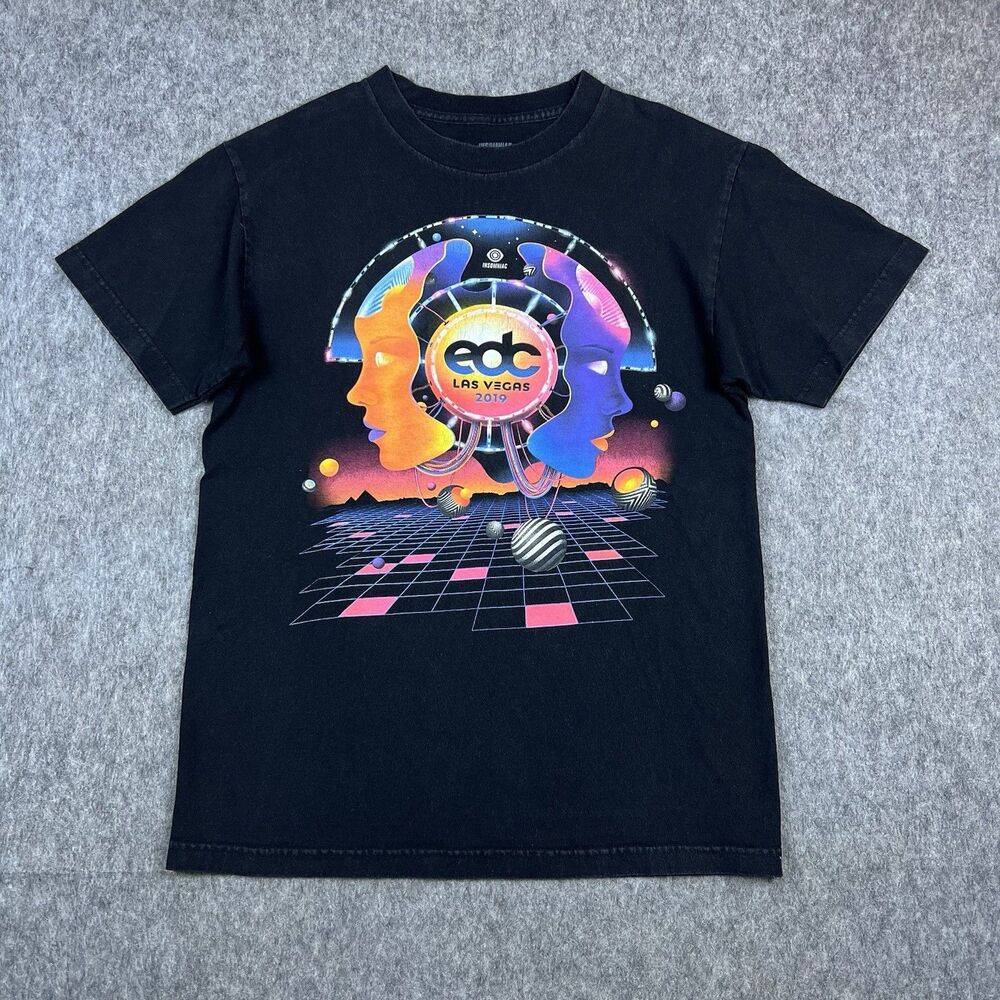 Insomniac EDC Las Vegas 2019 Music Festival Adult T-Shirt Black Size Medium